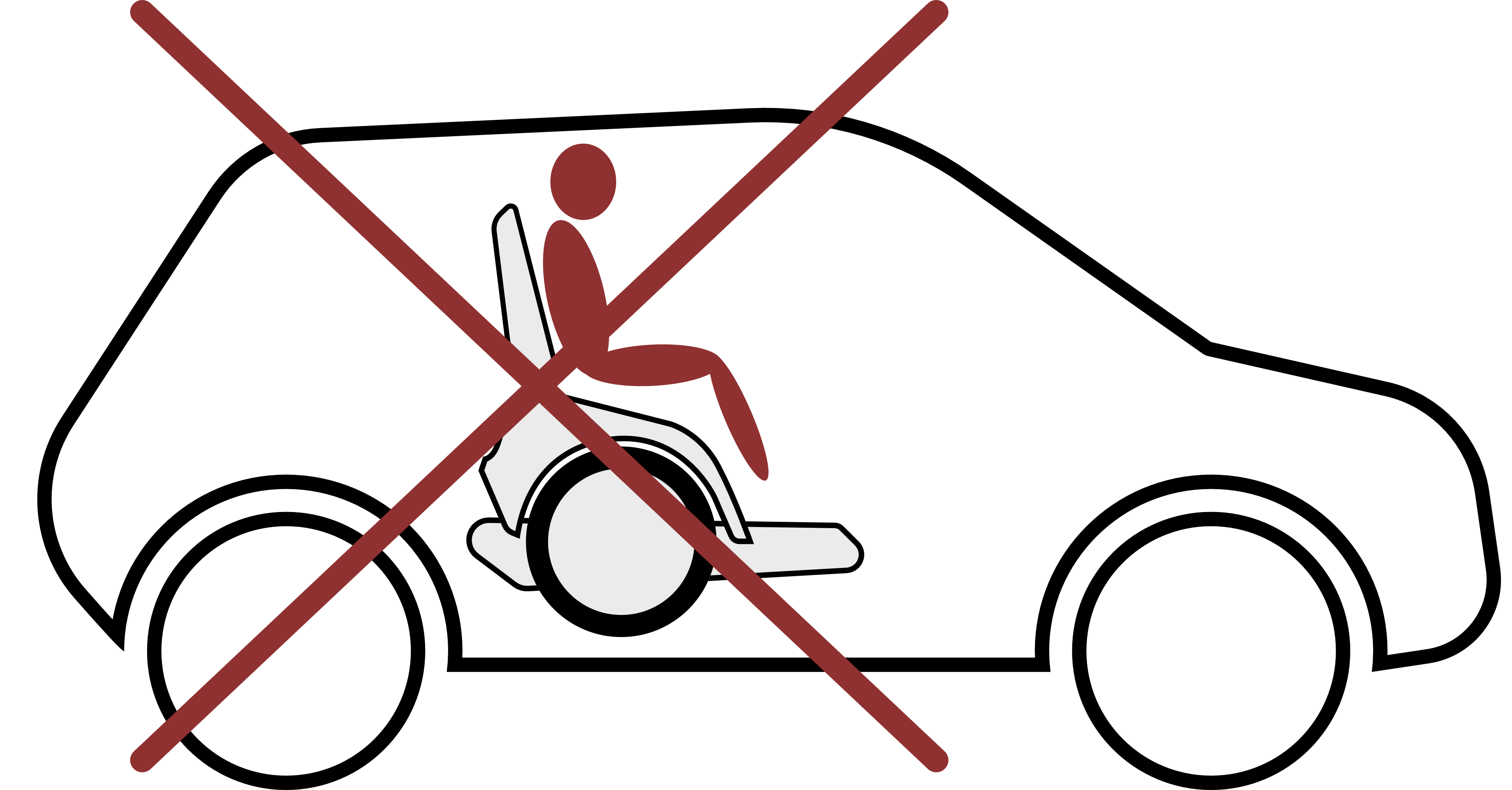 Not permitted for use as a seat in a motorised vehicle