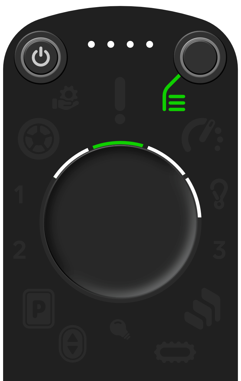 Seat settings in car passenger mode on the control panel