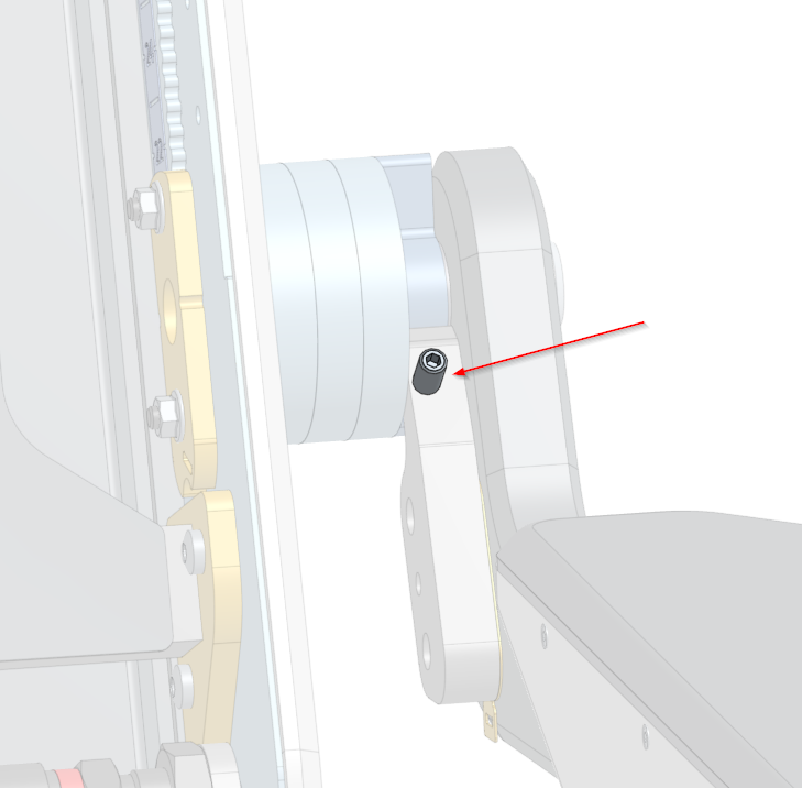 Set screw for adjusting the arm support angle