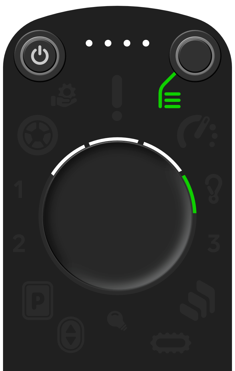 Seat settings in car passenger mode on the control panel