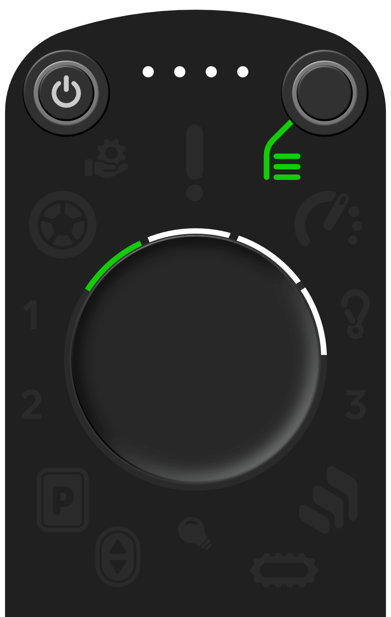 Seat settings in car passenger mode on the control panel